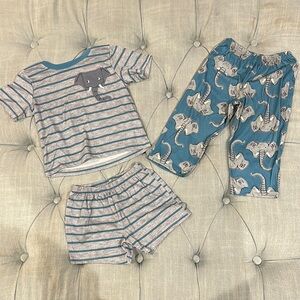 Carter's Cozy Blue and Gray Pajama Set with Playful Elephant Print